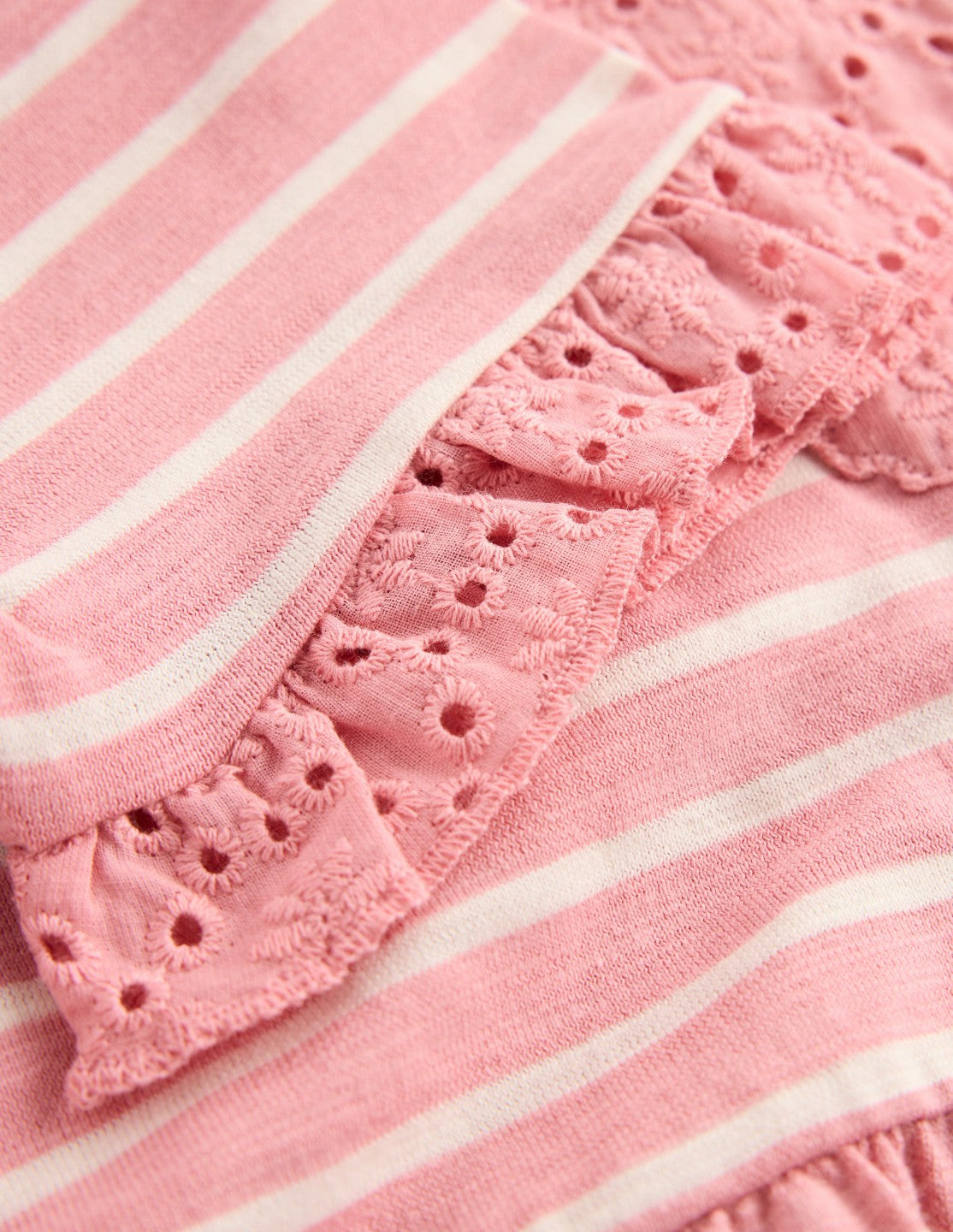 Broderie Pocket Jersey Dress-Almond Pink Stripe / Boden us