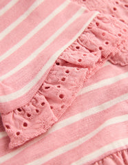 Broderie Pocket Jersey Dress-Almond Pink Stripe / Boden us