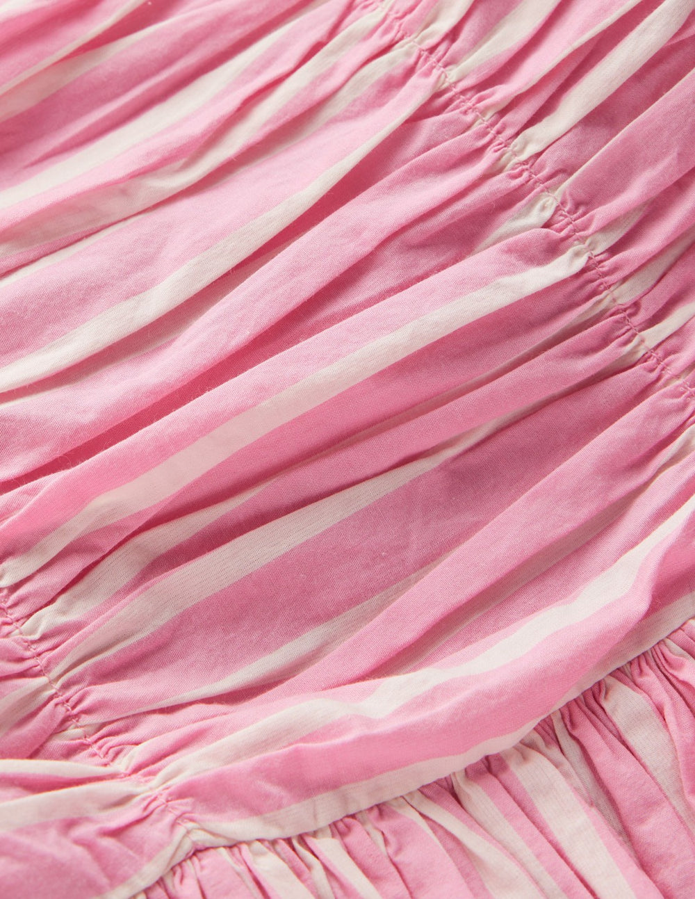 Ruched Bodice Bubble Dress-Formica Pink Stripe / Boden