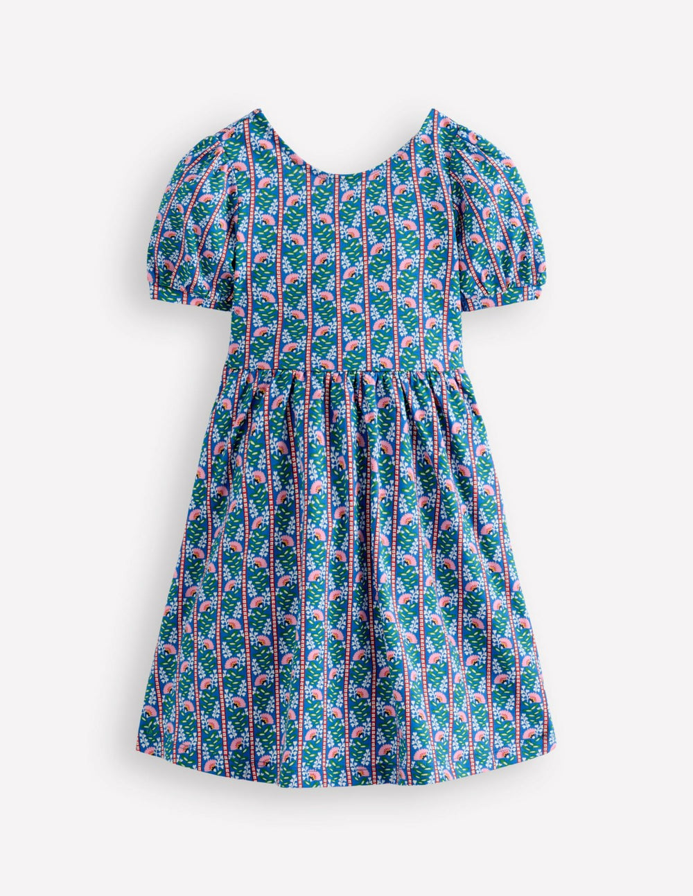 Ballerina Jersey Dress-Kingfisher Blue Floral Vine / Boden Sale