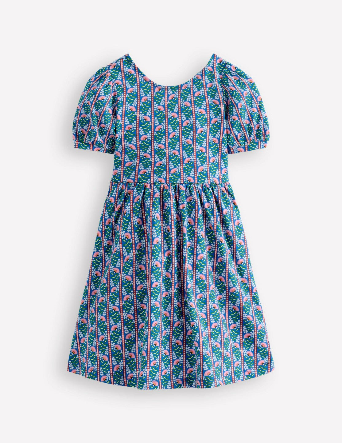 Ballerina Jersey Dress-Kingfisher Blue Floral Vine / Boden Sale