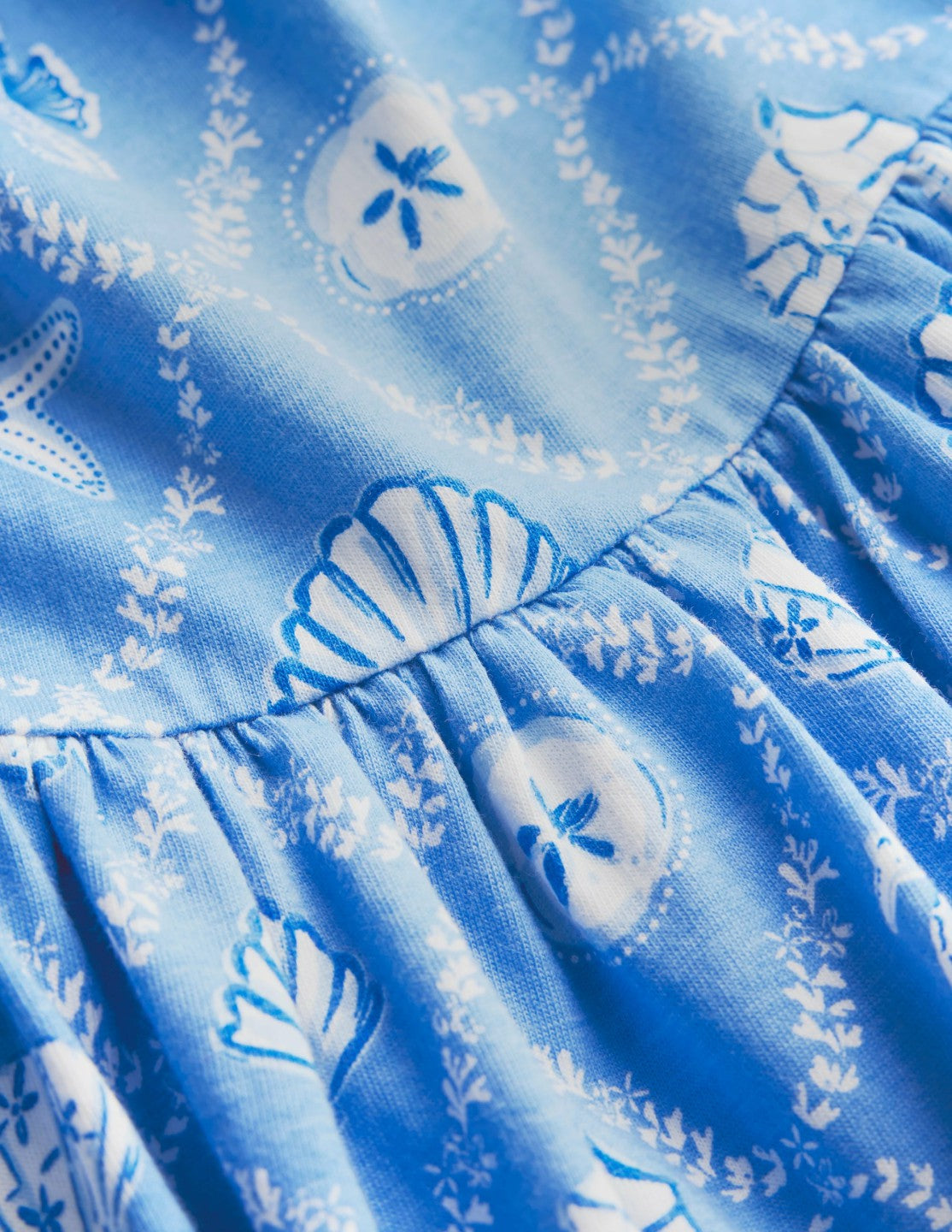 Flutter Sleeve Twirly Dress-Cabana Blue Mermaids / Boden Outlet