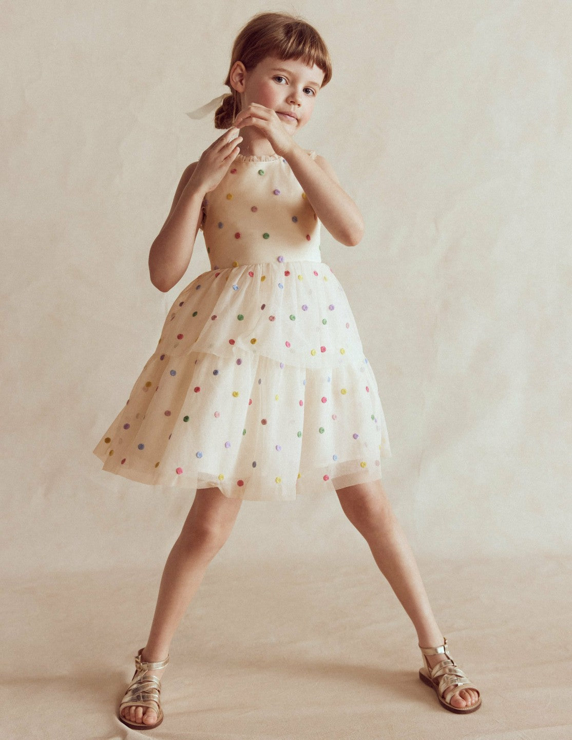 Spot Occasion Dress-Soft Ivory Multi Spot / Boden Discount