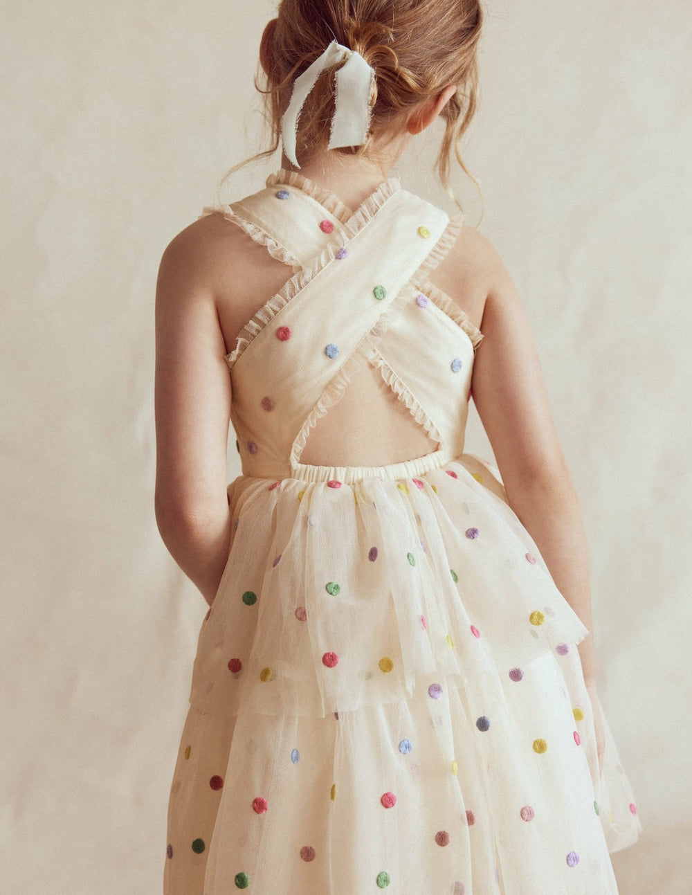 Spot Occasion Dress-Soft Ivory Multi Spot / Boden Discount
