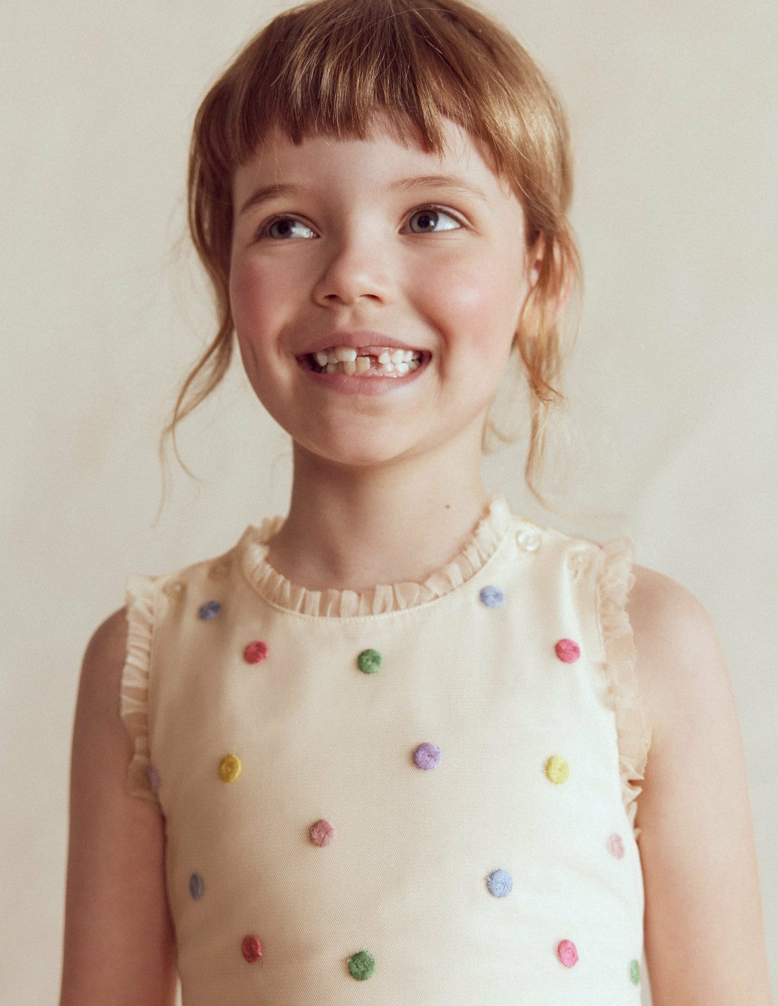Spot Occasion Dress-Soft Ivory Multi Spot / Boden Discount
