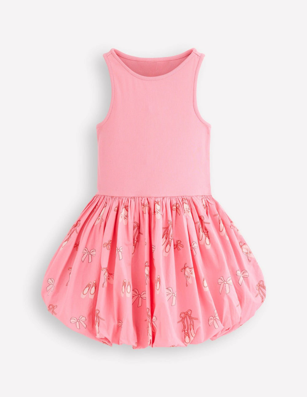 Bubble Hem Rib Dress-Vintage Pink Ballet Shoes / Boden On sale