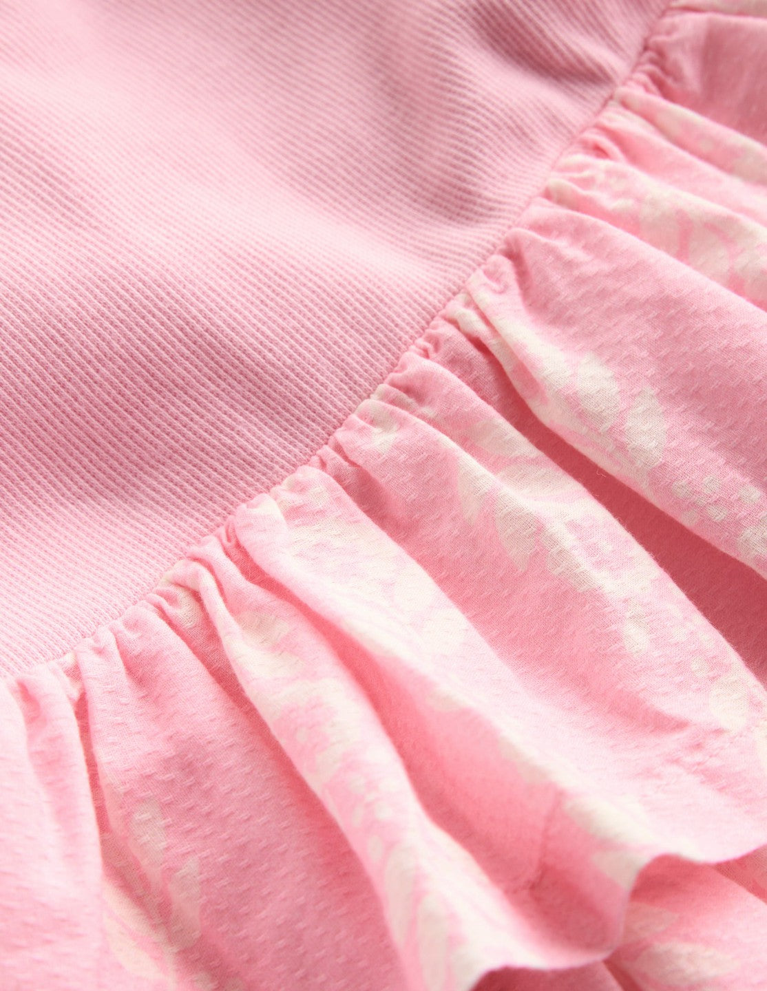Short Sleeve Jersey RaRa Dress-Blossom Pink Flower Vine / Boden
