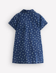 Denim Shirt Dress-Blue Ditsy Floral / Boden us