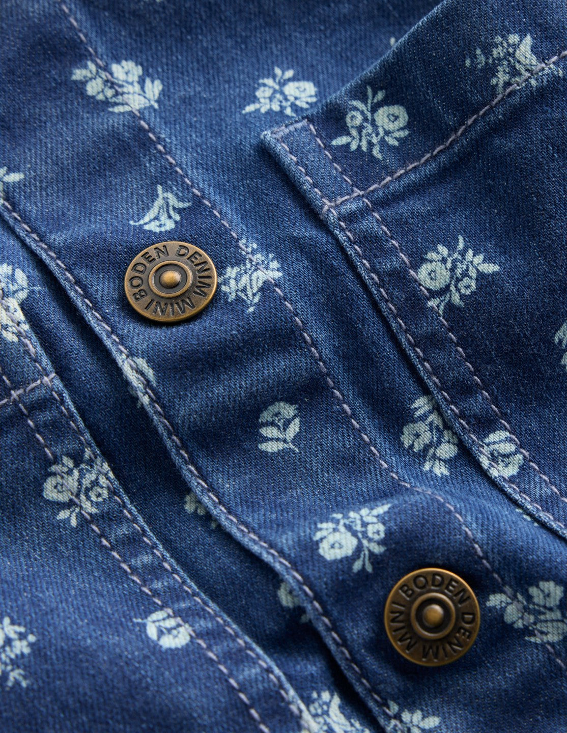 Denim Shirt Dress-Blue Ditsy Floral / Boden us