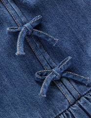 Bow Front Woven Dress-Mid Vintage Denim / Boden Online
