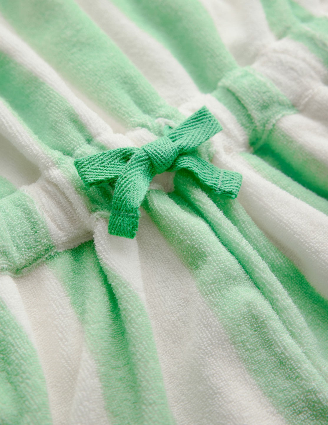 Relaxed Towelling Playsuit-Pale Green Stripe / Boden Discount