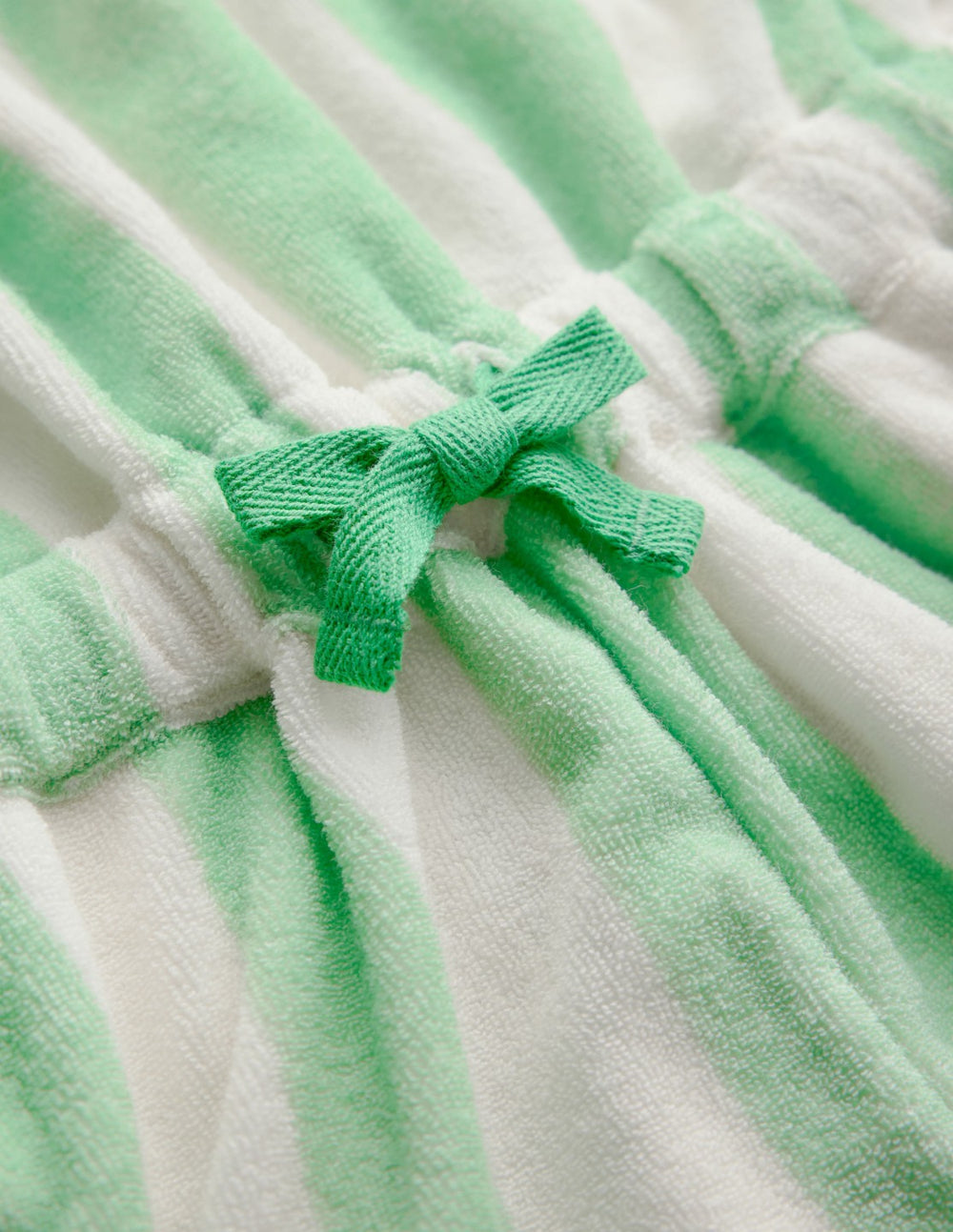 Relaxed Towelling Playsuit-Pale Green Stripe / Boden Discount
