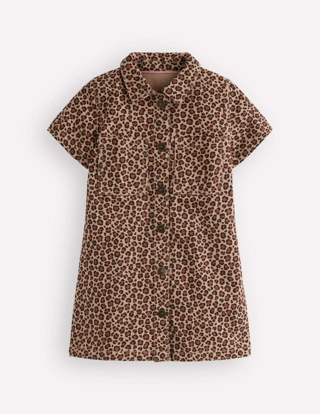 Denim Shirt Dress-Leopard / Boden