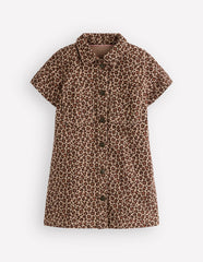 Denim Shirt Dress-Leopard / Boden