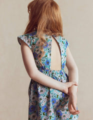 Tie Waist Woven Playsuit-Blue Floral / Boden Sale