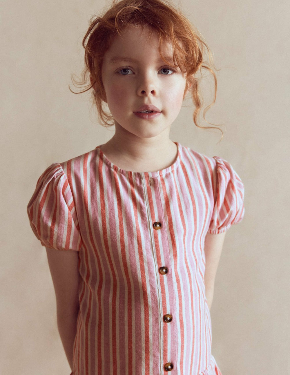 Tiered Shirt Dress-Formica Pink Stripe / Boden Outlet