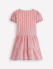 Tiered Shirt Dress-Formica Pink Stripe / Boden Outlet