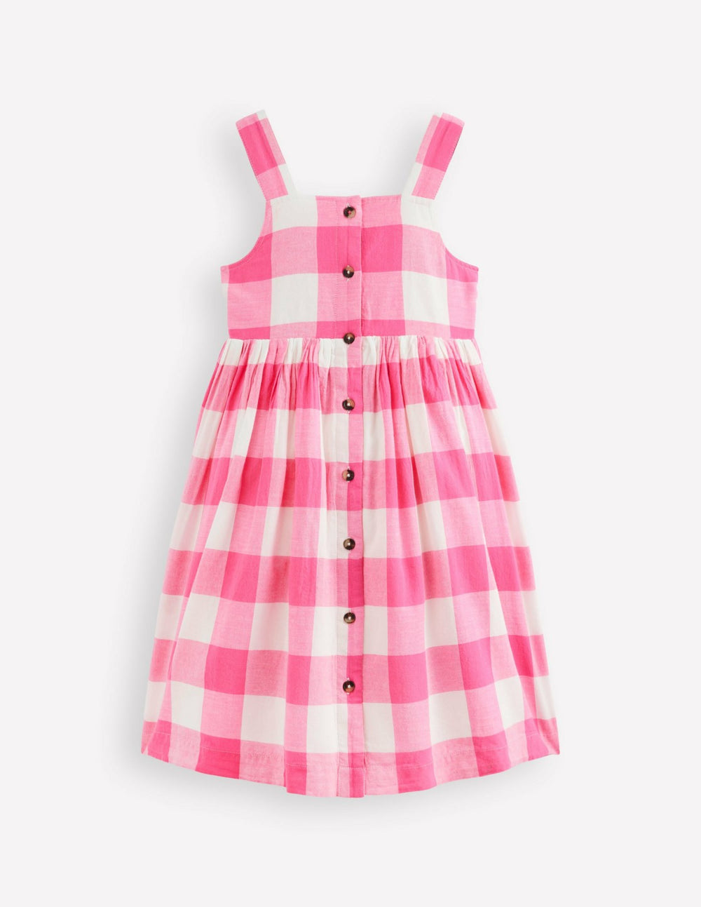 Remy Button Through Dress-Pink Punch Gingham / Boden Discount