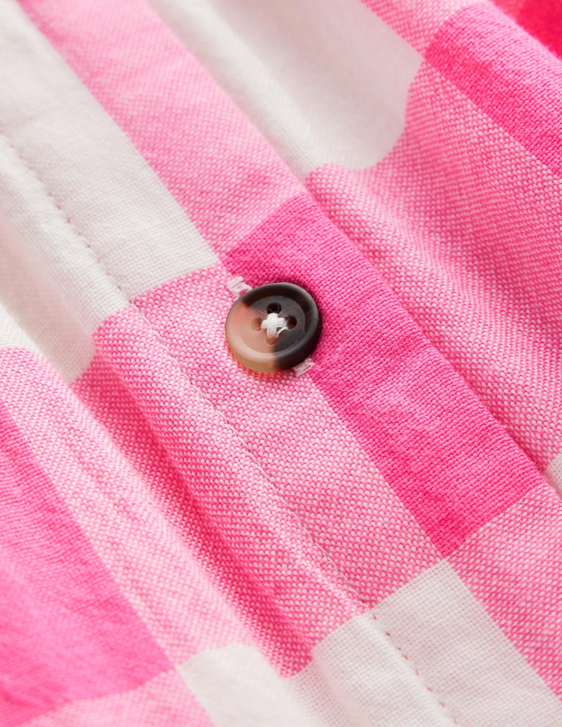 Remy Button Through Dress-Pink Punch Gingham / Boden Discount
