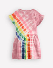 Jersey T-Shirt Dress-Pink Tie Dye / Boden Online