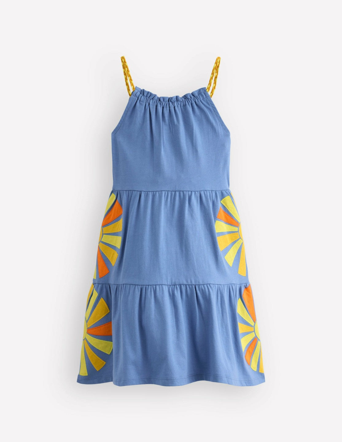 Enola Appliqué Jersey Dress-Salt Blue Sunrays / Boden Outlet