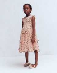 Tulle Ruffle Occasion Dress-Rose Smoke Flock Spot / Boden