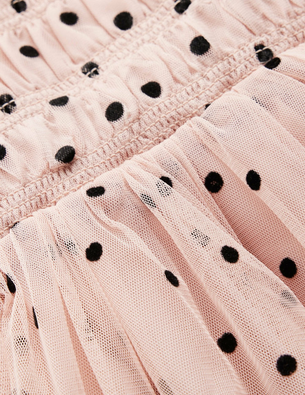 Tulle Ruffle Occasion Dress-Rose Smoke Flock Spot / Boden
