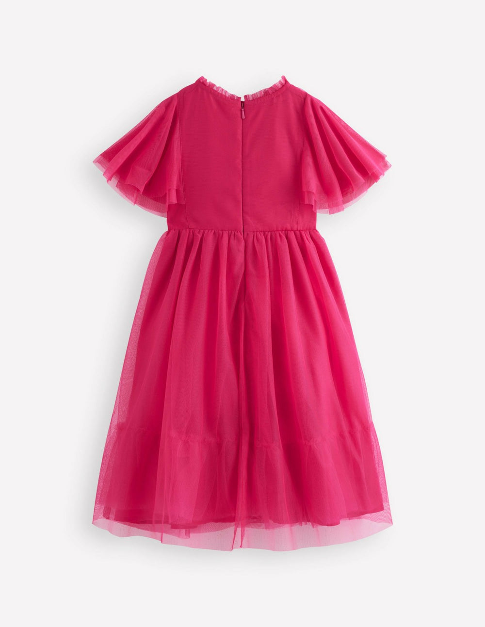 Embroidered Tulle Dress-Cherry Jam Lovebirds / Boden Online