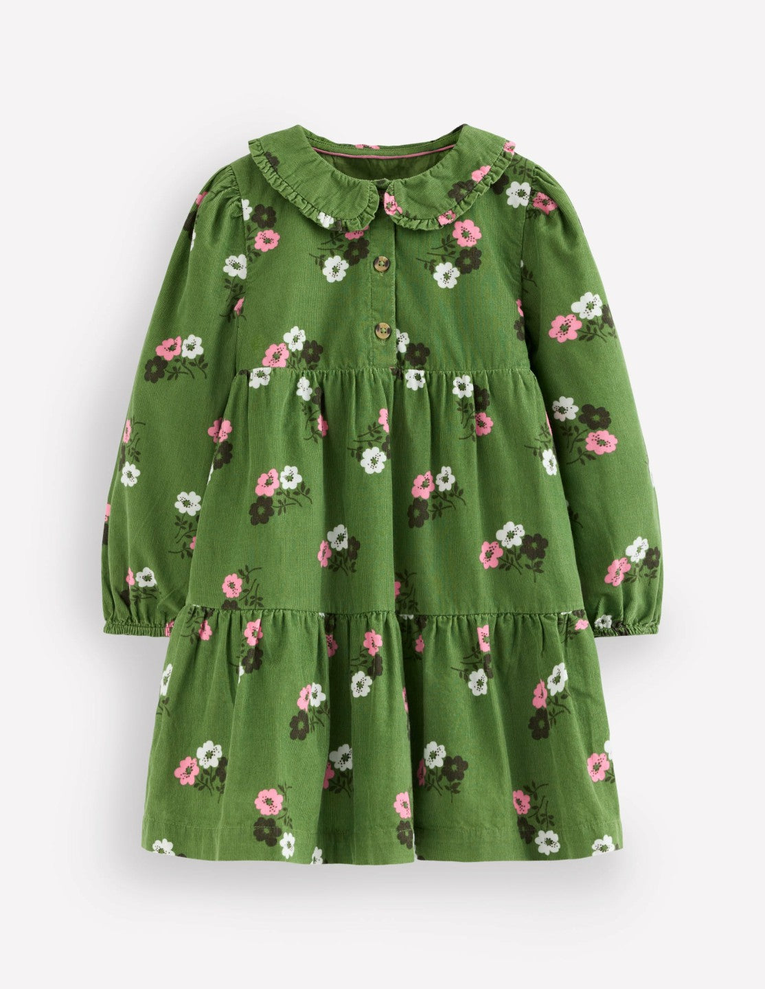 Minna Collared Woven Dress-Green Ditsy Floral / Boden Outlet