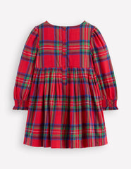 Madeline Long Sleeve Dress-Red Check / Boden On sale