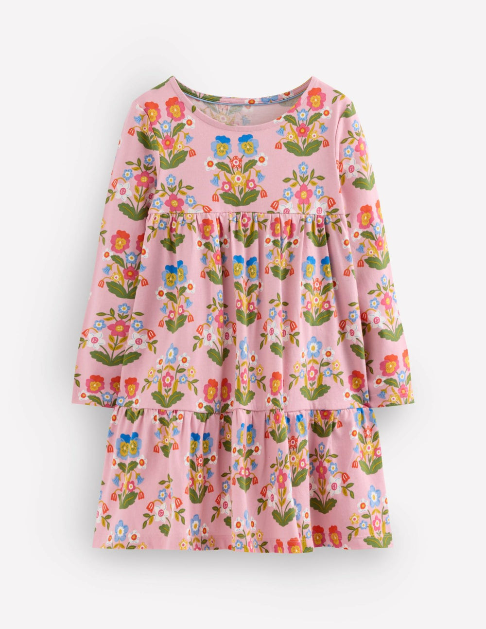 Ariel Long Sleeve Twirly Dress-Vintage Pink Pansy / Boden us
