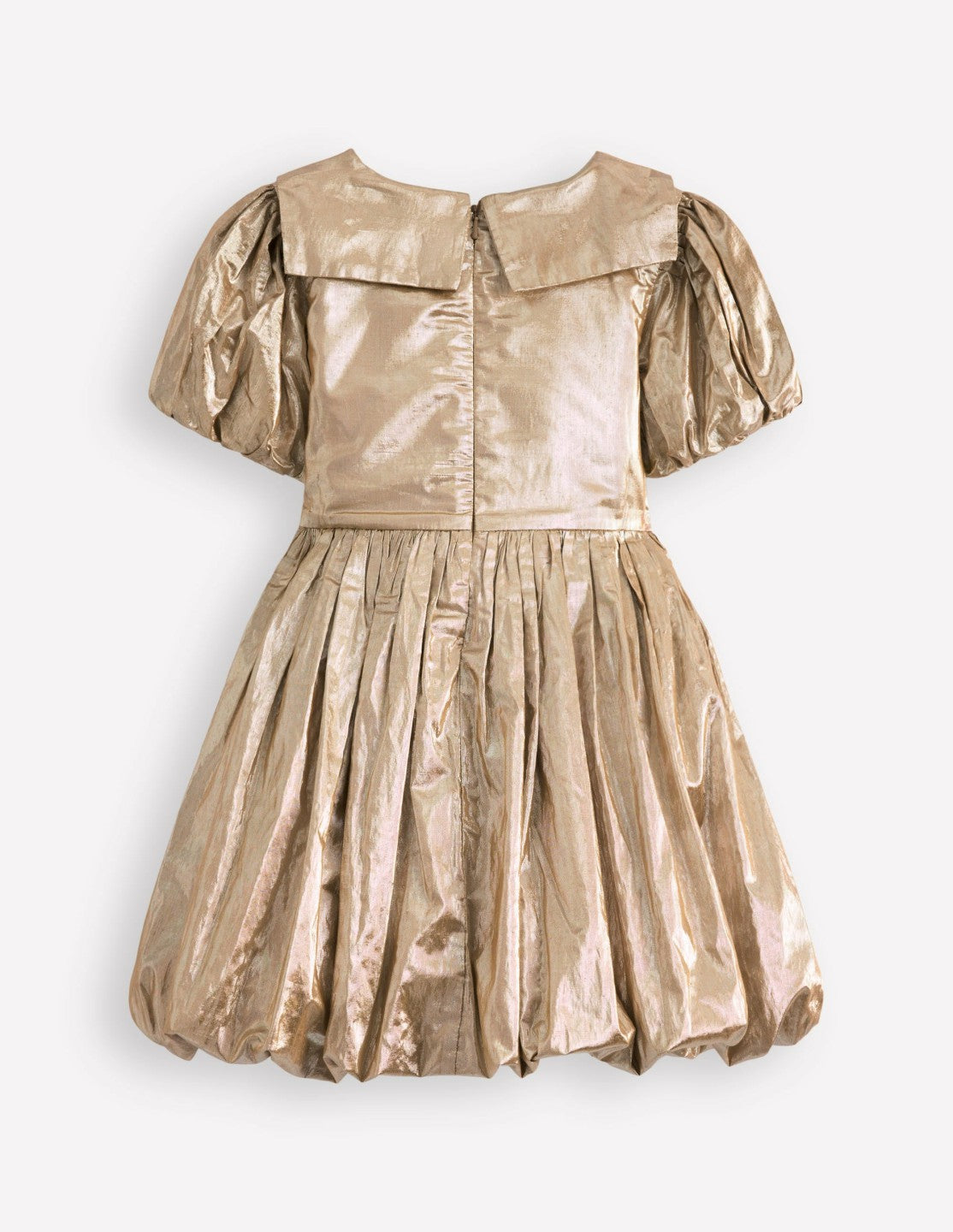 Bubble Hem Party Dress-Gold / Boden us