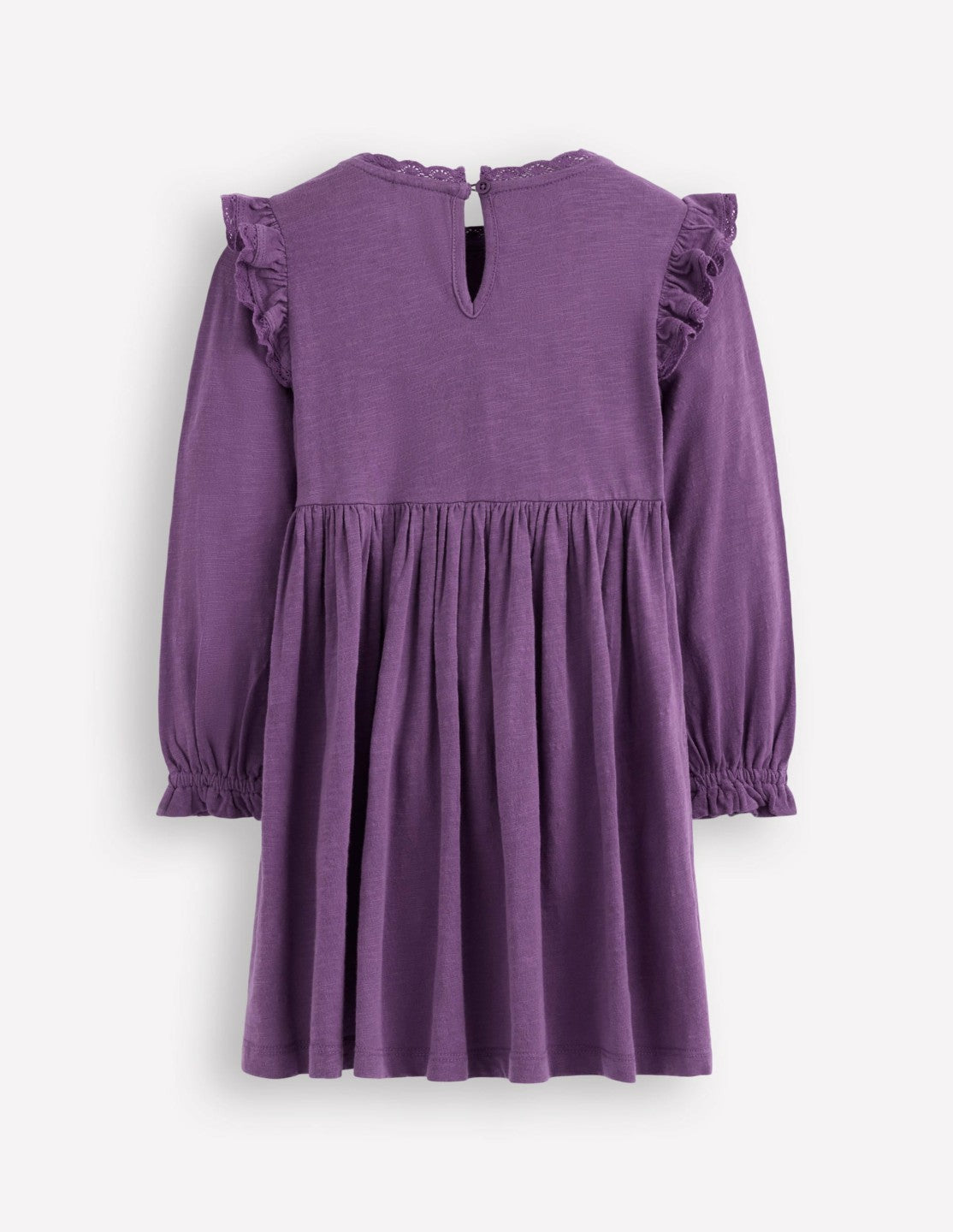 Lace Trim Jersey Dress-Mystical Purple / Boden