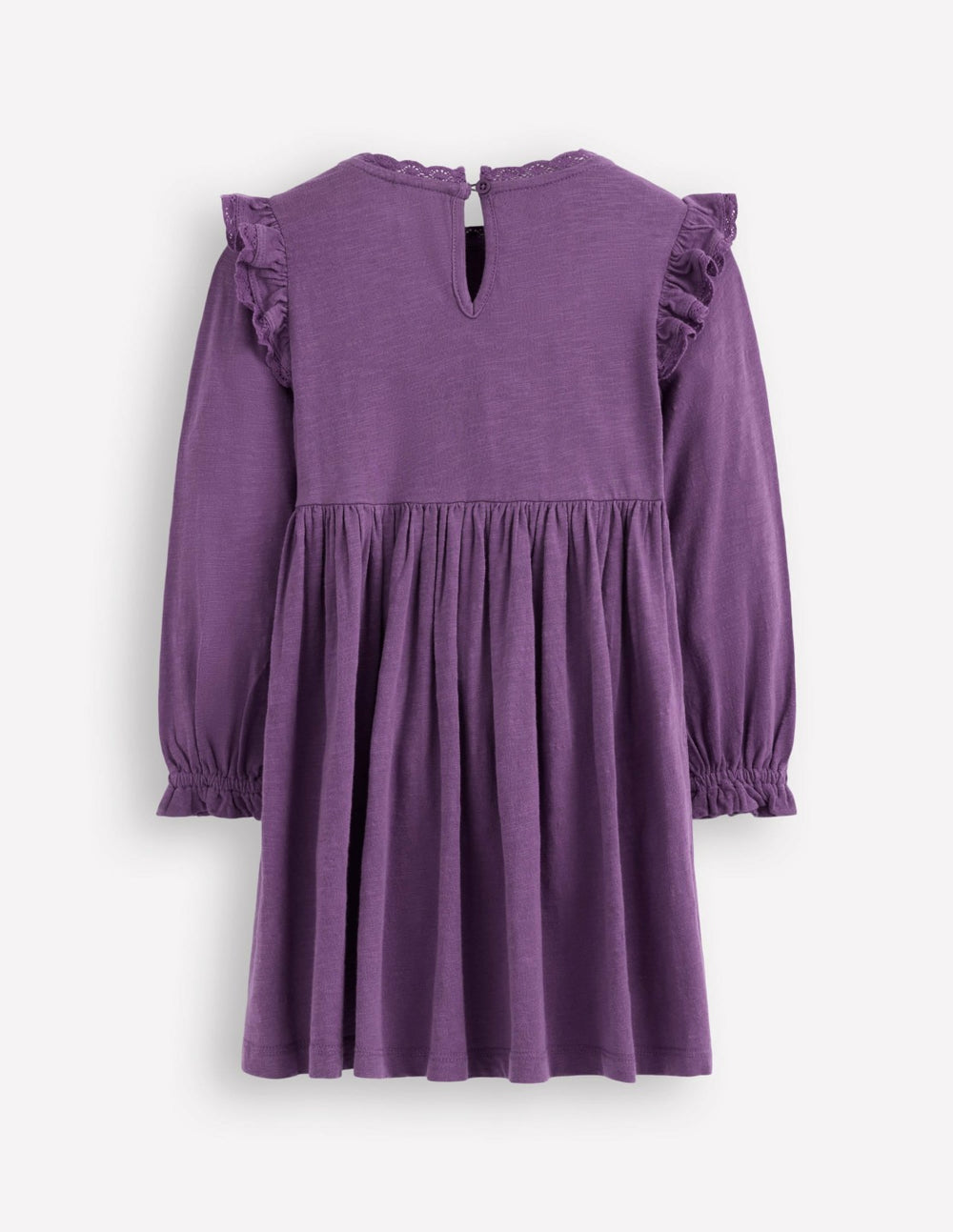 Lace Trim Jersey Dress-Mystical Purple / Boden