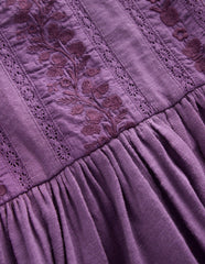 Lace Trim Jersey Dress-Mystical Purple / Boden
