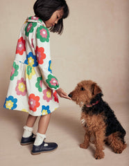 Cosy Jersey Shirt Dress-Multi Large Flower / Boden Sale