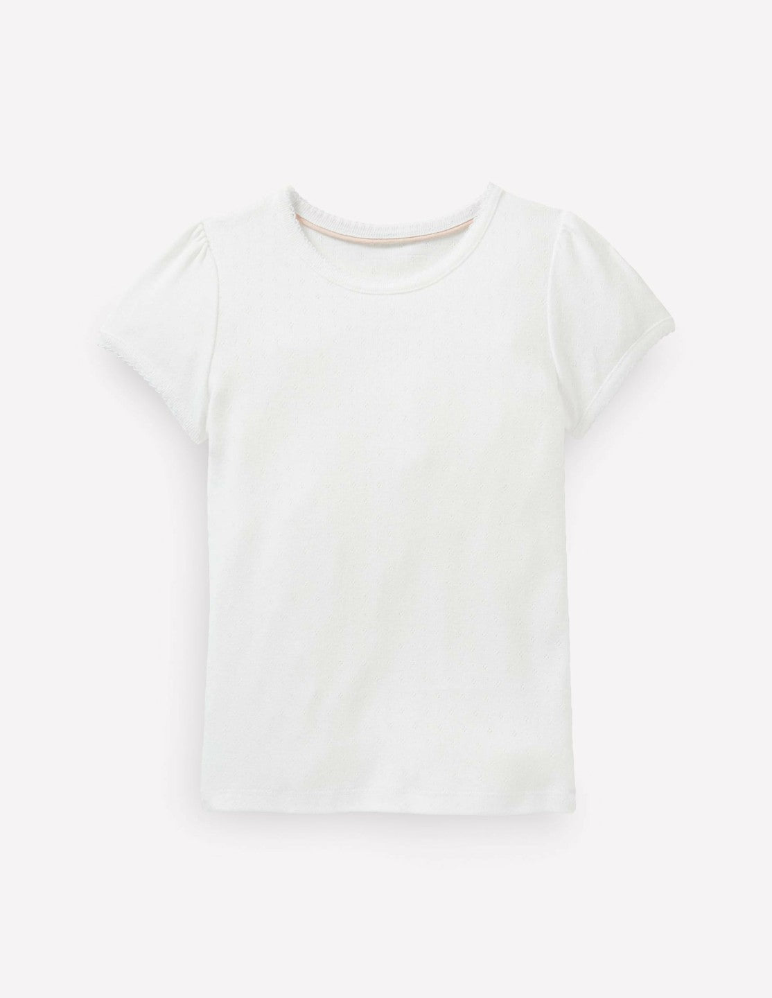 Short Sleeve Pointelle Top-White / Boden Sale