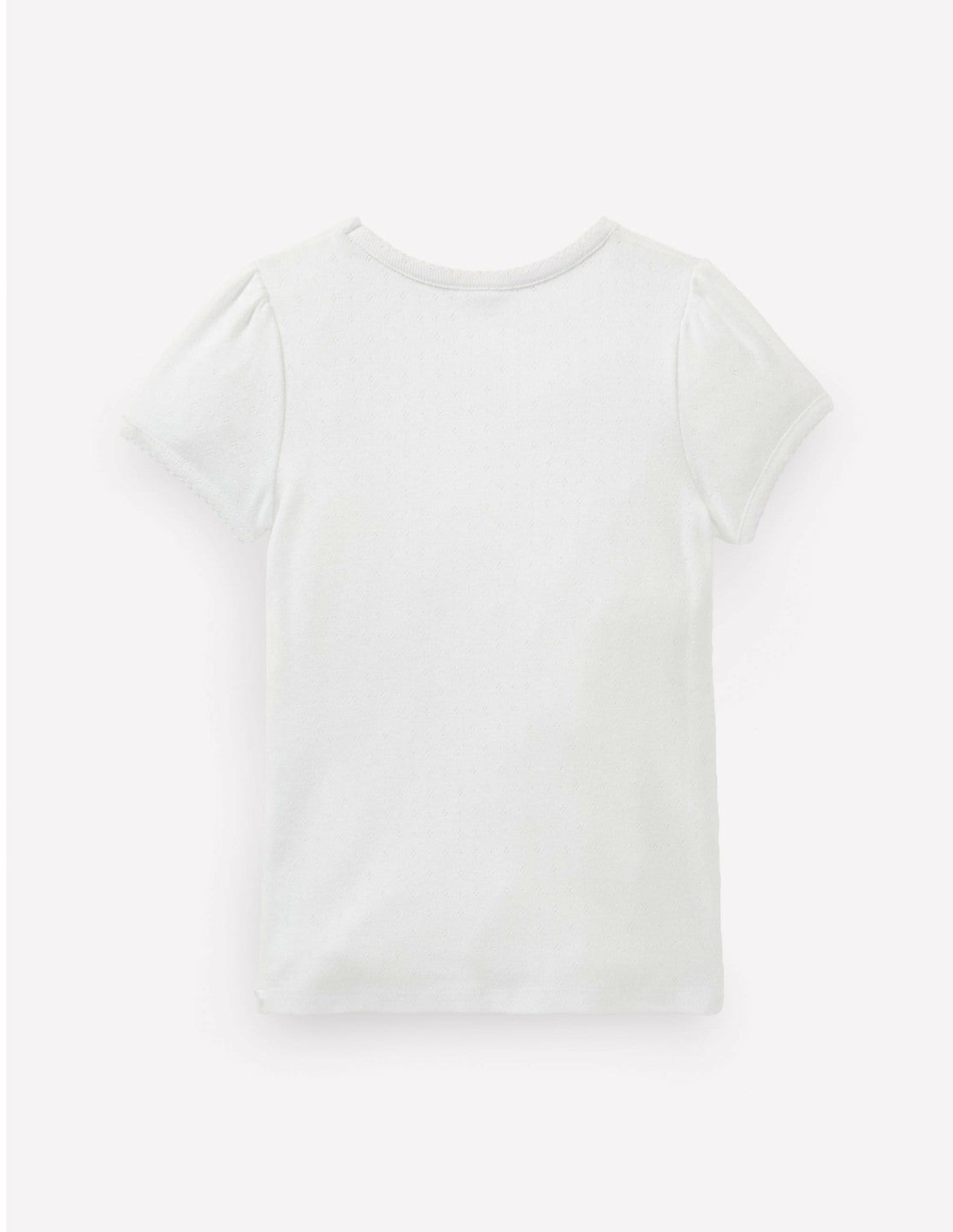 Short Sleeve Pointelle Top-White / Boden Sale