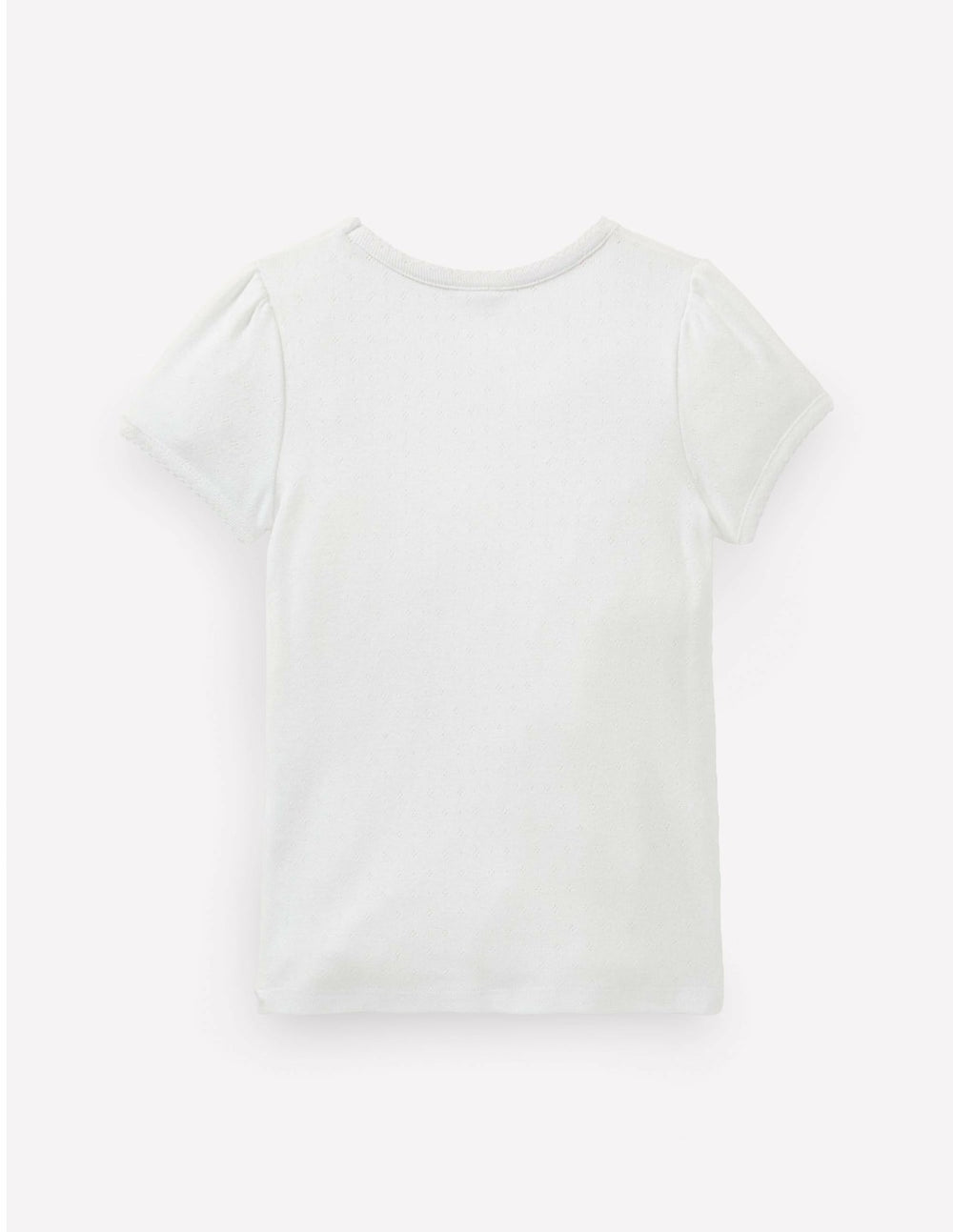 Short Sleeve Pointelle Top-White / Boden Sale