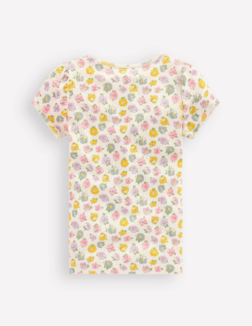 Short Sleeve Pointelle Top-Ivory Spaced Rosa / Boden Outlet