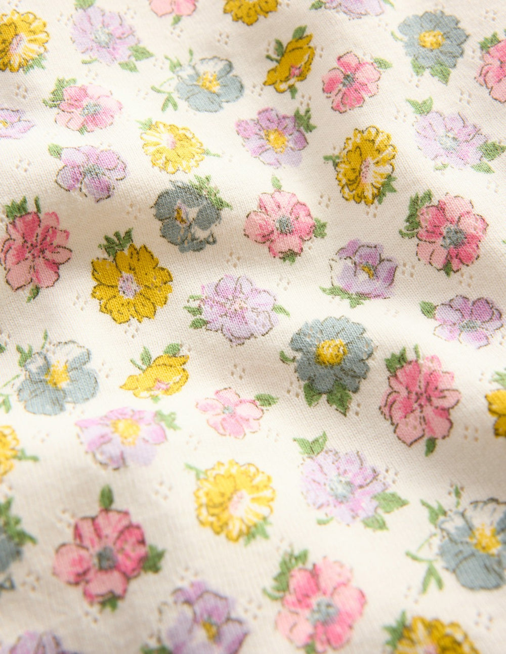 Short Sleeve Pointelle Top-Ivory Spaced Rosa / Boden Outlet