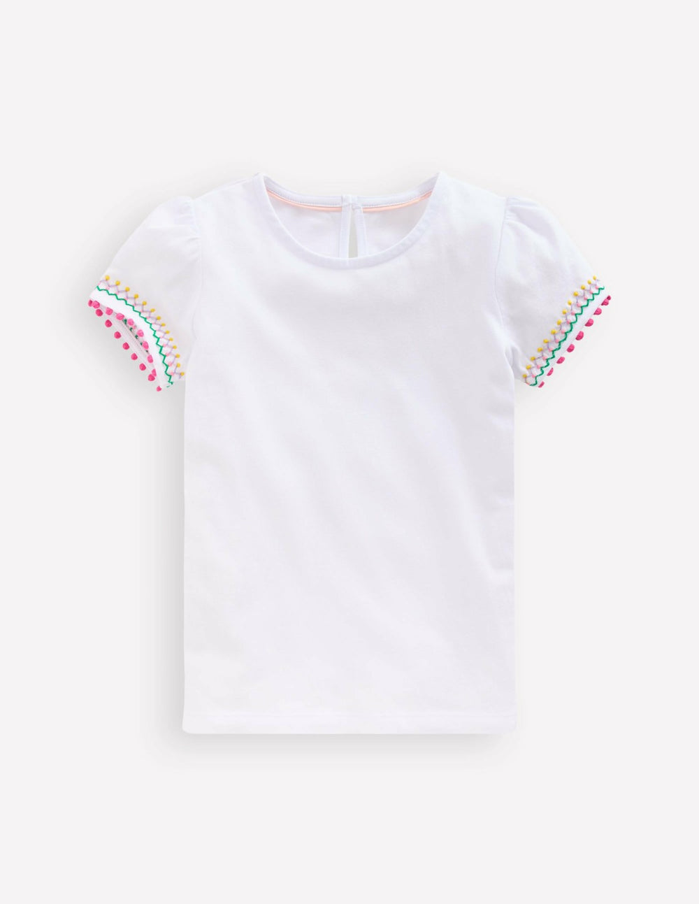 Puff Sleeve T-shirt-White / Boden Discount