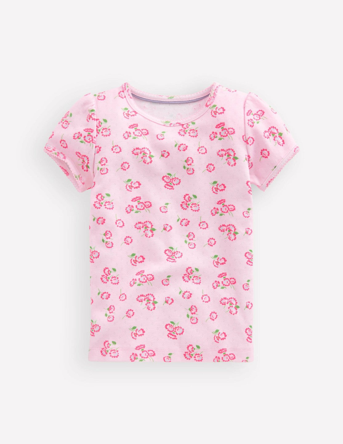 Short Sleeve Pointelle Top-Lotus Daisy / Boden On sale