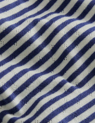 Short Sleeve Pointelle Top-Soft Ivory/Starboard Blue / Boden Discount