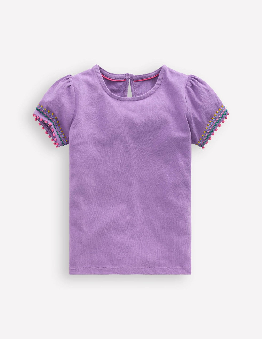 Puff Sleeve T-shirt-Aster Purple / Boden On sale
