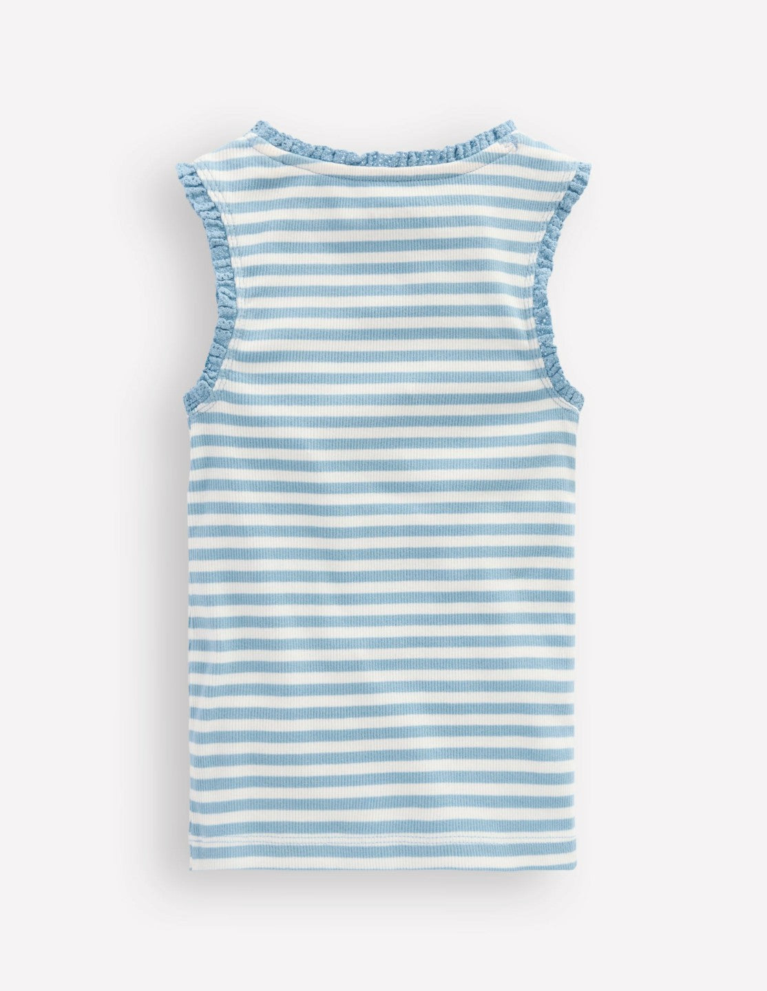 Ribbed Lace Trim Tank-Glacier Blue Stripe / Boden us