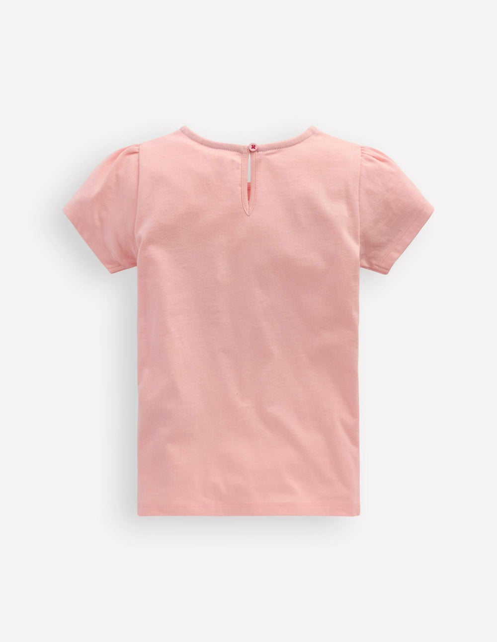 Puff Sleeve Superstitch Top-Chalk Pink Hearts / Boden
