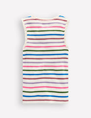Ribbed Lace Trim Tank-Multi Stripe / Boden Online