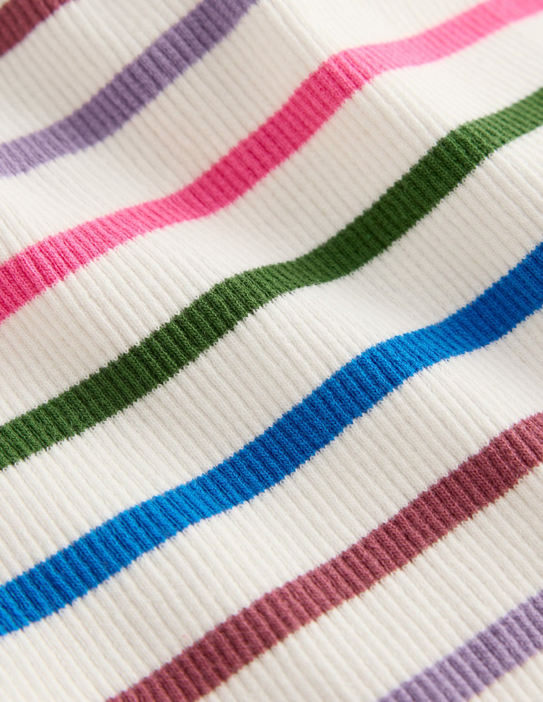 Ribbed Lace Trim Tank-Multi Stripe / Boden Online