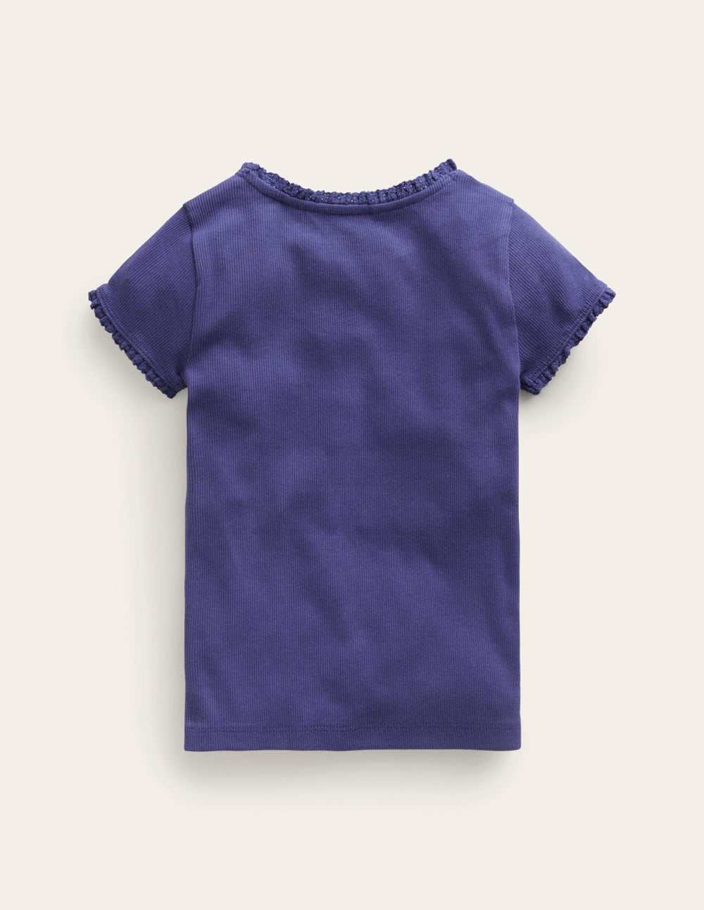 Short Sleeve Ribbed T-shirt-Starboard Blue / Boden On sale